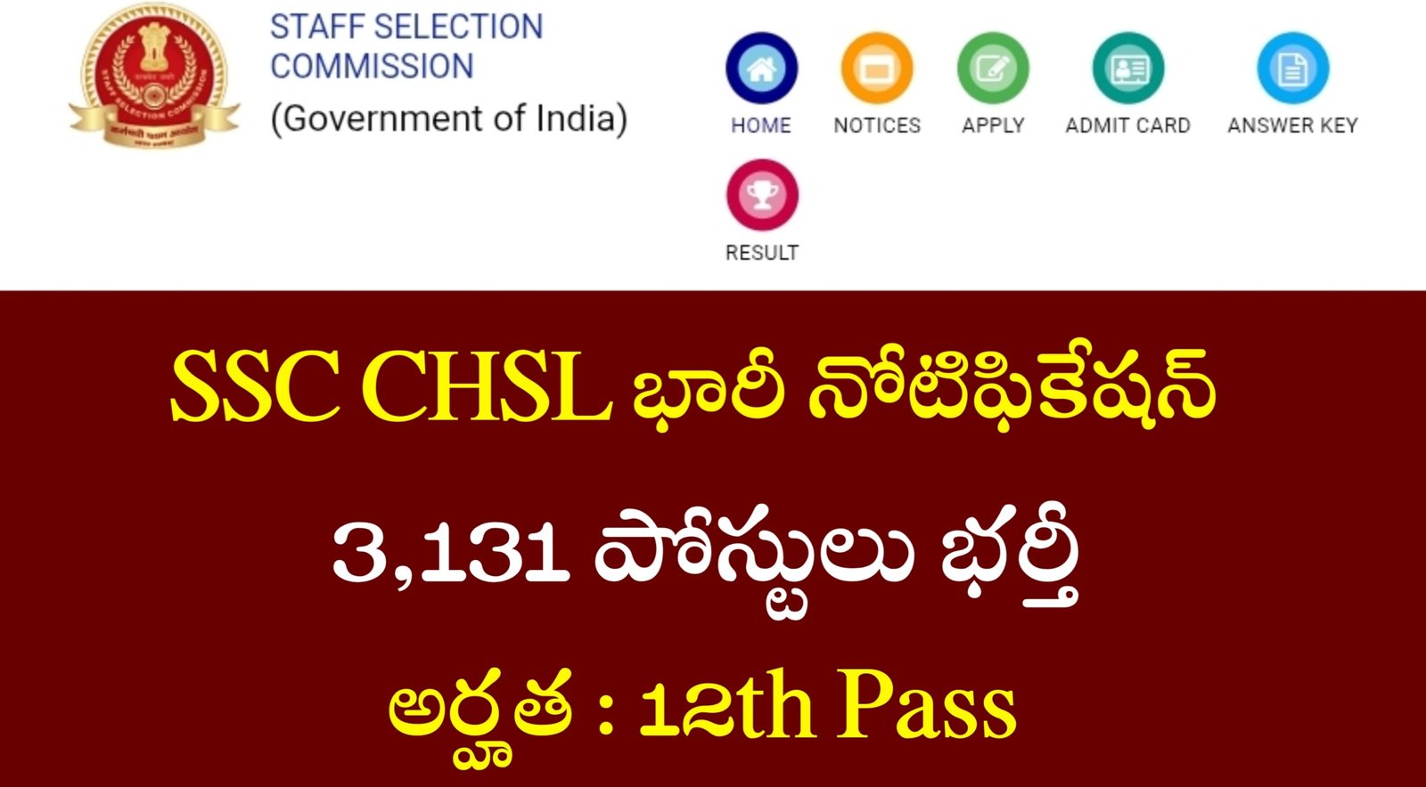 SSC CHSL Recruitment 2025