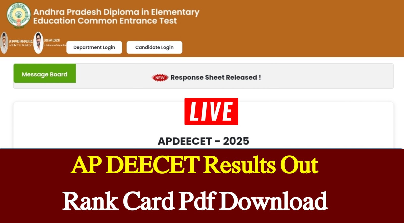 AP DEECET Results Out 2025