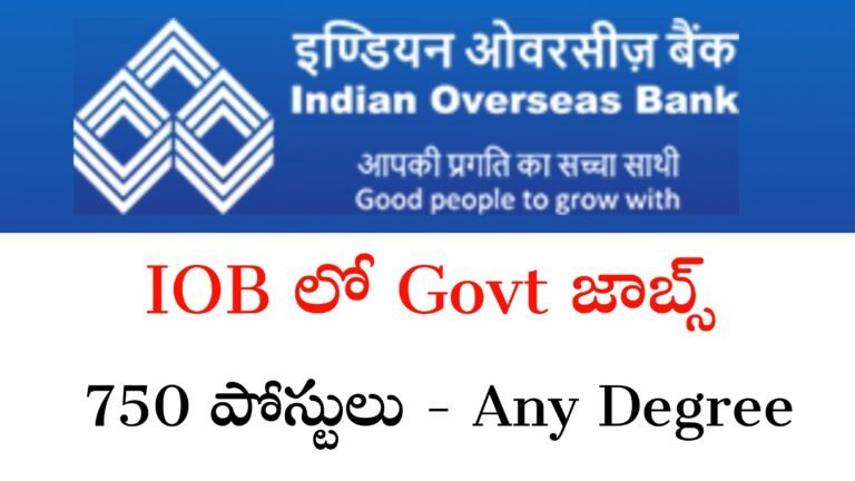 IOB 750 Jobs Notification 2025