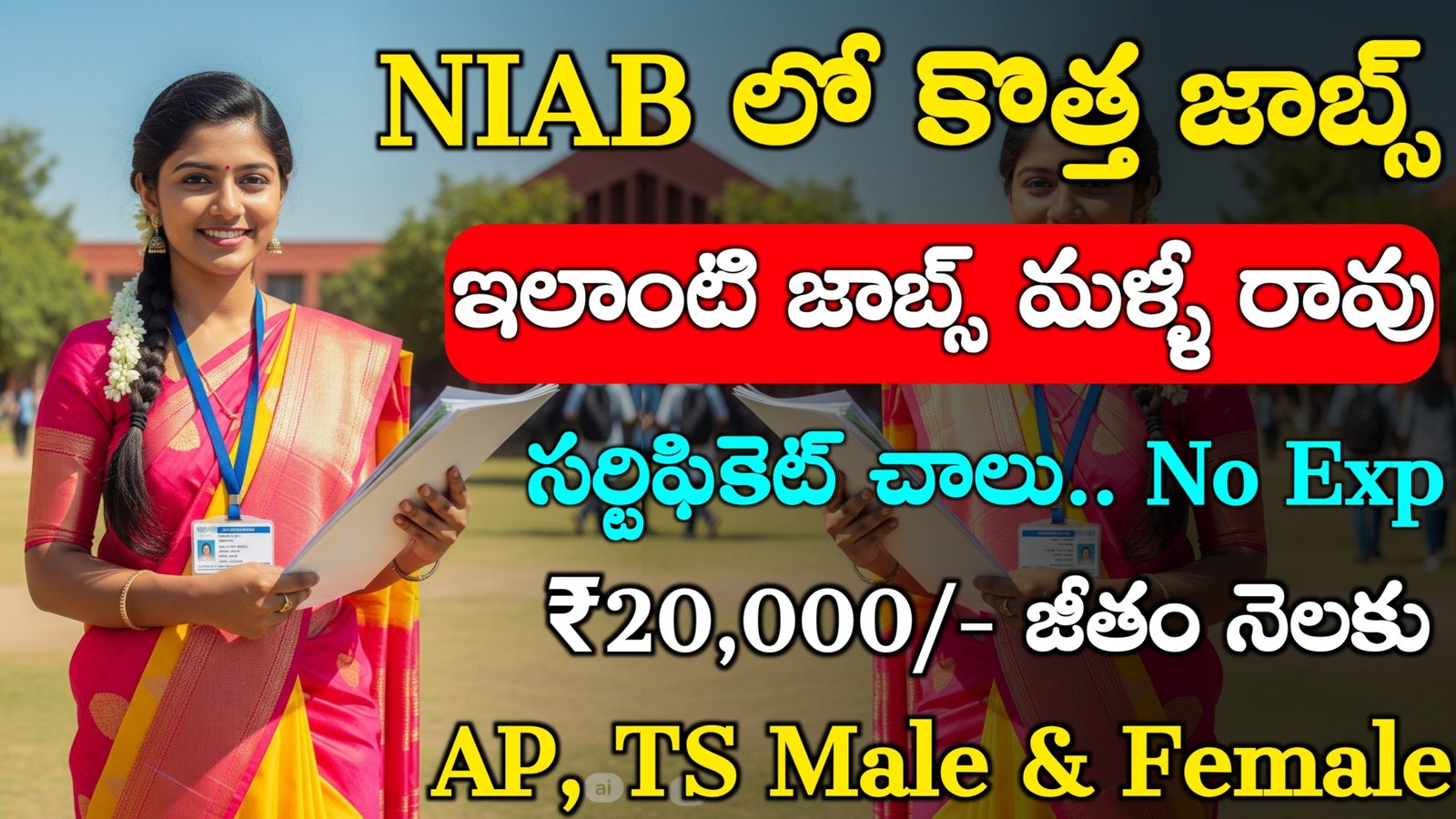 NIAB Hyderabad Recruitment 2025