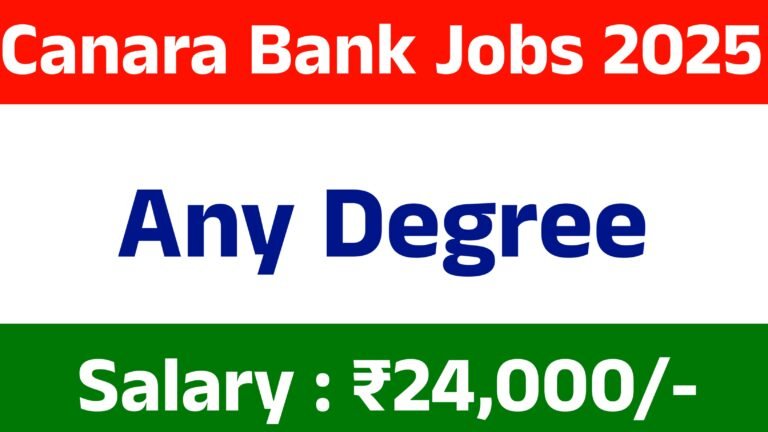 Canara Bank Jobs Recruitment 2025