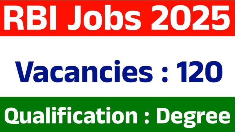 RBI Grade B Recruitment 2025