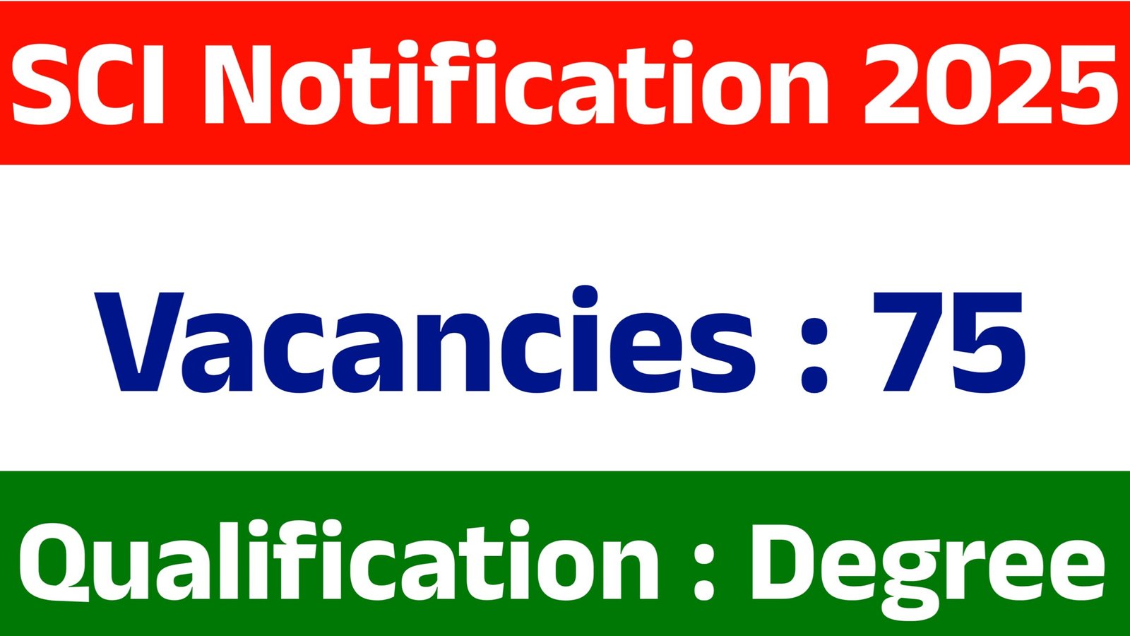 SCI Recruitment 2025