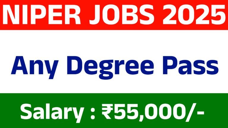 NIPER Jobs Recruitment 2025