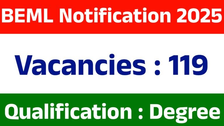 BEML Jobs Recruitment 2025