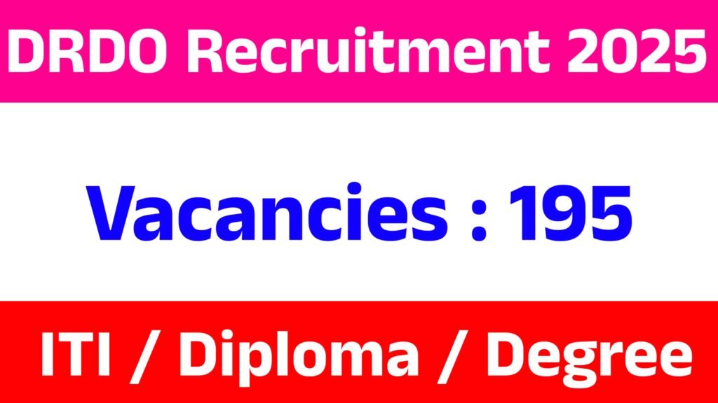 DRDO 195 Jobs Out 2025