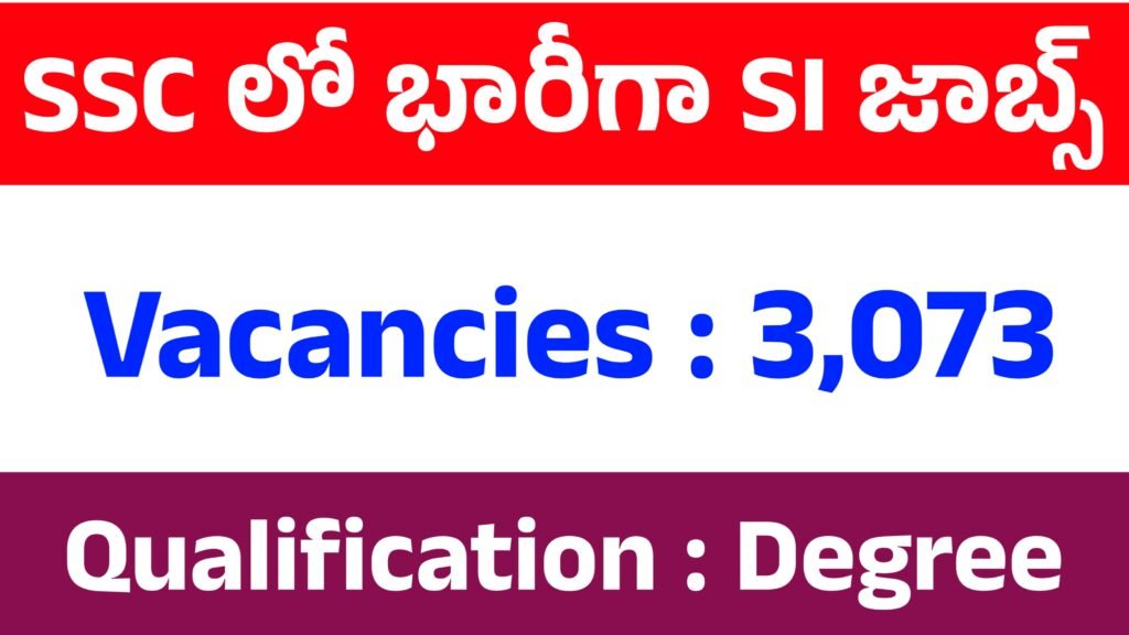 SSC CPO Sub Inspector Jobs 2025