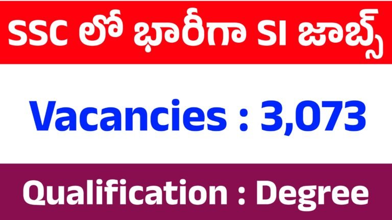 SSC CPO Sub Inspector Jobs 2025