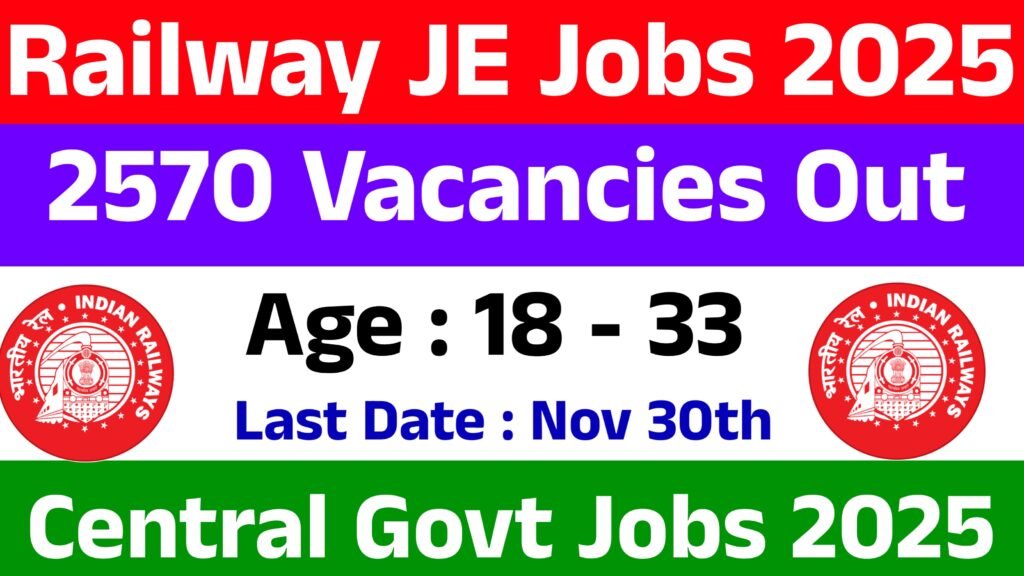 RRB Junior Engineer Vacancies Out 2025