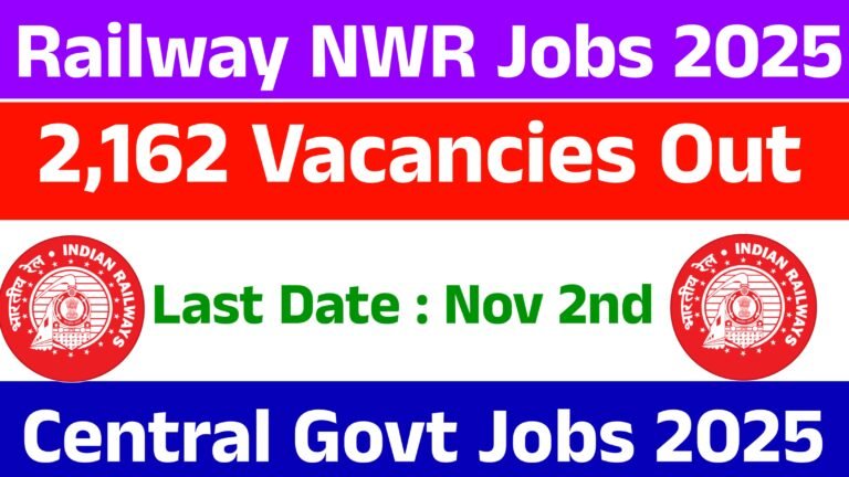 RRC NWR 2162 Vacancies Out 2025