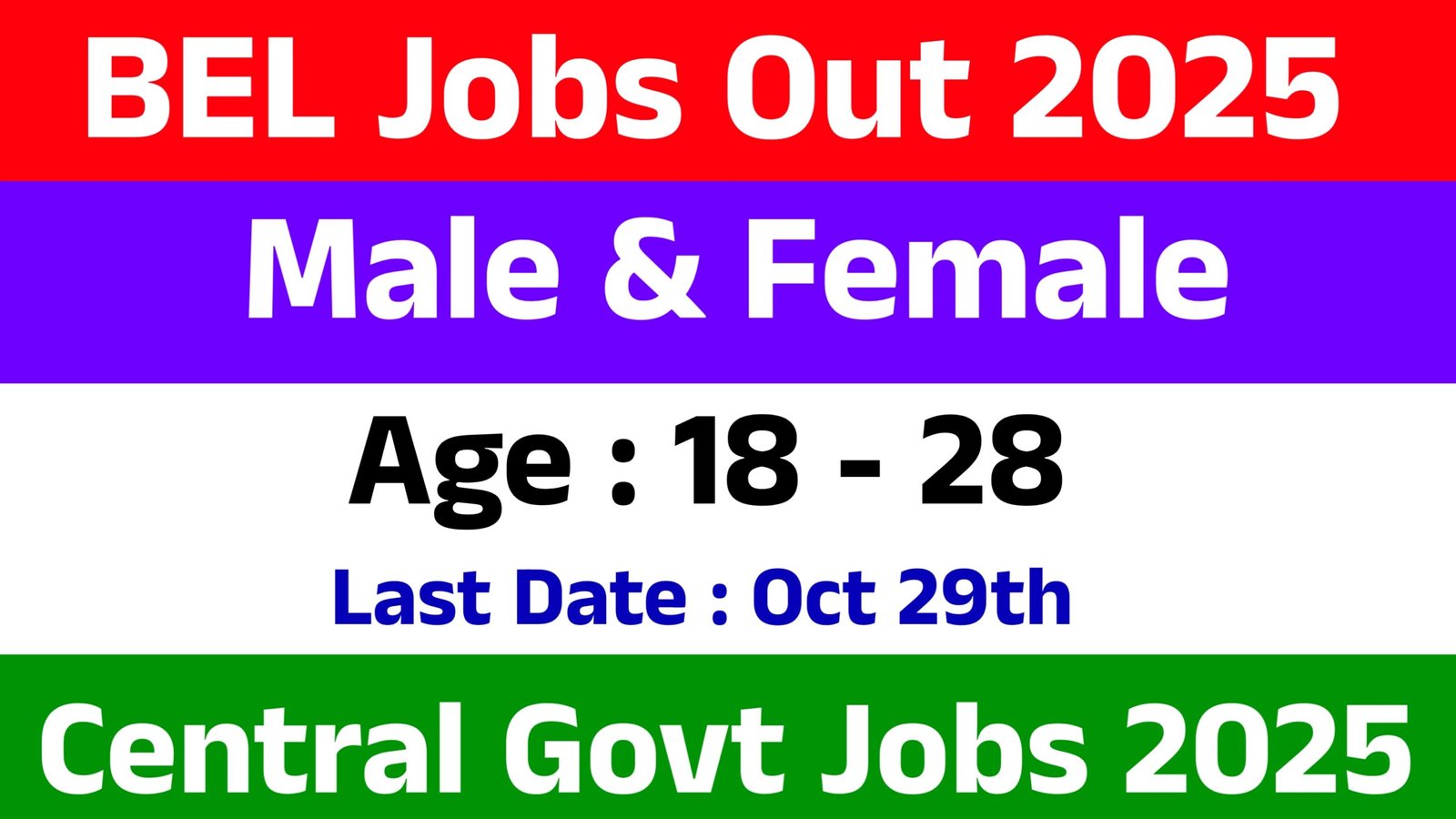 BEL Jobs Out 2025