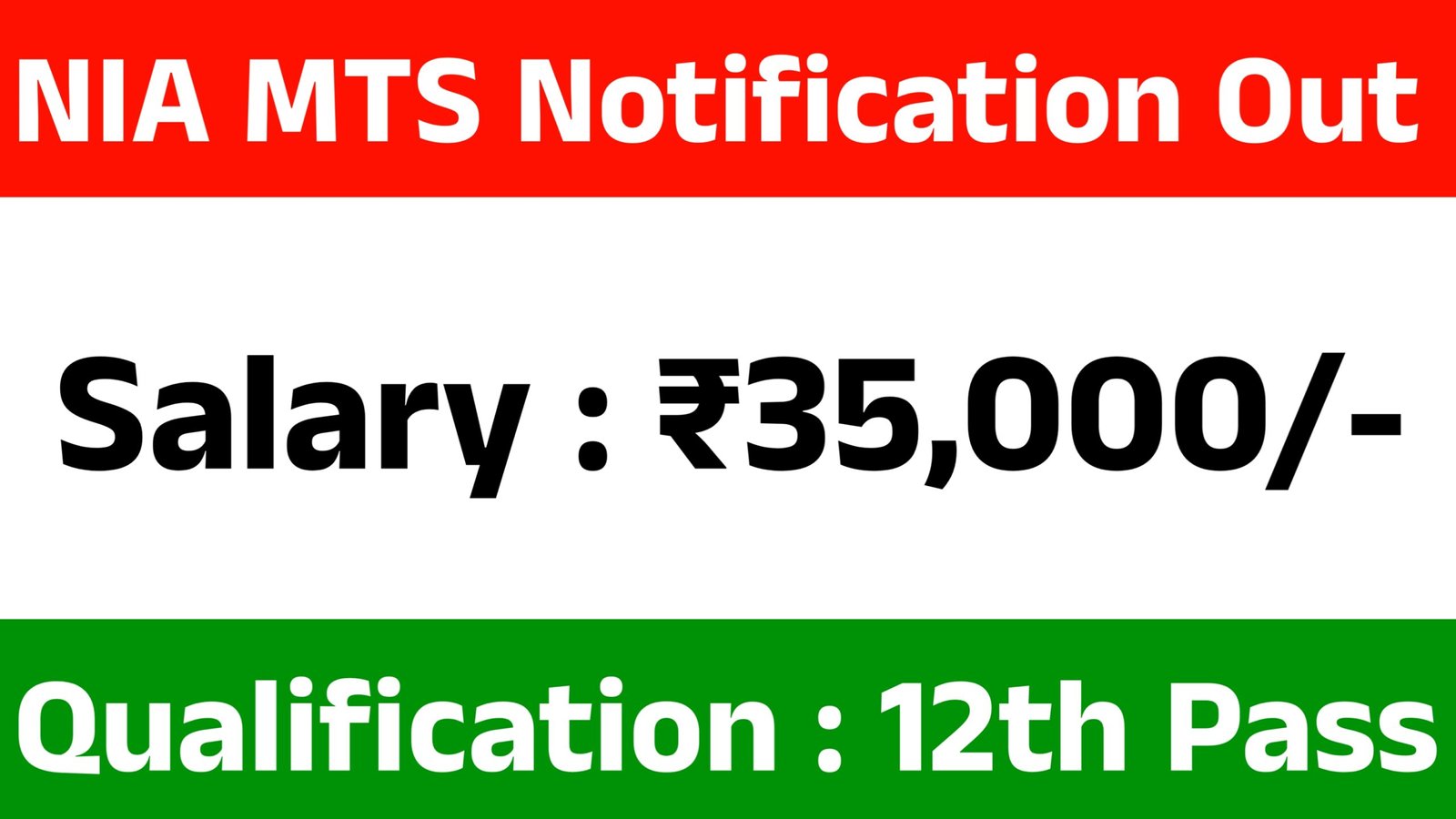NIA MTS Jobs Recruitment Out 2025