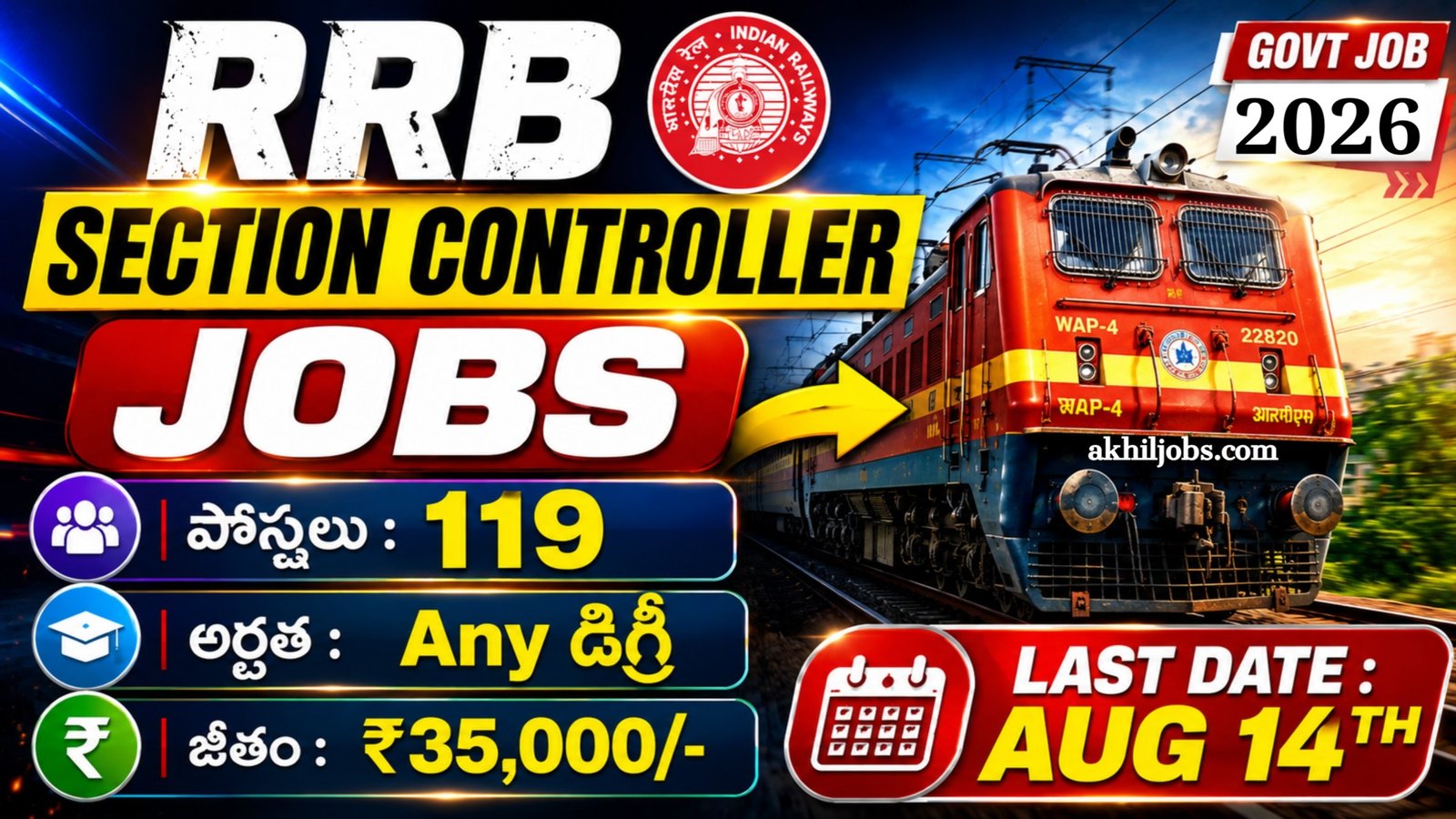 RRB Section Controller Notification 2026