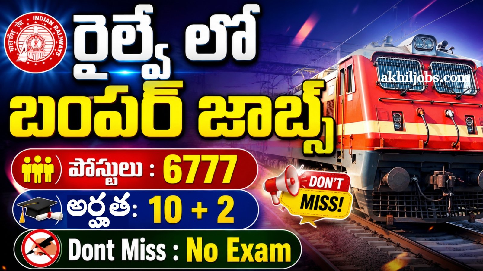 RRC NFR 6777 Vacancies Out 2026