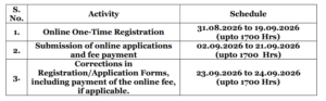 Postal GDS Schedule II Apply Form 2026